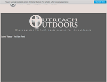 Tablet Screenshot of outreachoutdoors.com